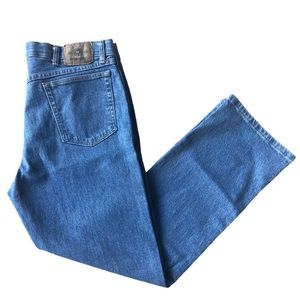 Mens Authentic Wrangler Hero Relaxed Fit Cotton Denim Blue Jeans